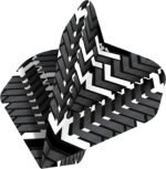 71siJKbFccL._AC_SL1500_ MISSION - Vex - Dart Flights - 100 Micron - No2 - Black & White