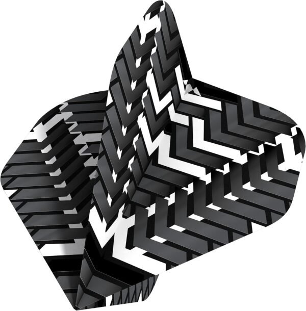 MISSION  - Vex - Dart Flights - 100 Micron - No2 - Black & White