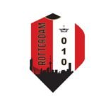 Bull's Rotterdam Skyline Red Dart Flights - No.2 - 100 Micron