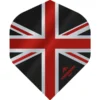F3134-1 Mission - Alliance - Union Jack - Dart Flights - No2 - 150 Micron - Black with Red