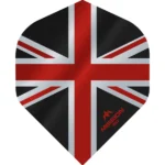 Mission - Alliance - Union Jack - Dart Flights - No2 - 150 Micron - Black with Red