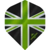 Mission - Alliance - Union Jack - Dart Flights - No2 - 150 Micron - Black with Green