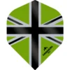 Mission - Alliance X - Union Jack - Dart Flights - No2 - 150 Micron - Green with Black