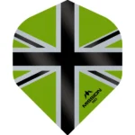 Mission - Alliance X - Union Jack - Dart Flights - No2 - 150 Micron - Green with Black