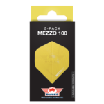 Mezzo 100 verpakking GEEL Bull's Flights Mezzo 100 nr.2 Yellow 5 Pack
