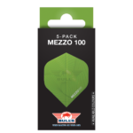Mezzo 100 verpakking GROEN Bull's Flights Mezzo 100 nr.2 Green 5 Pack
