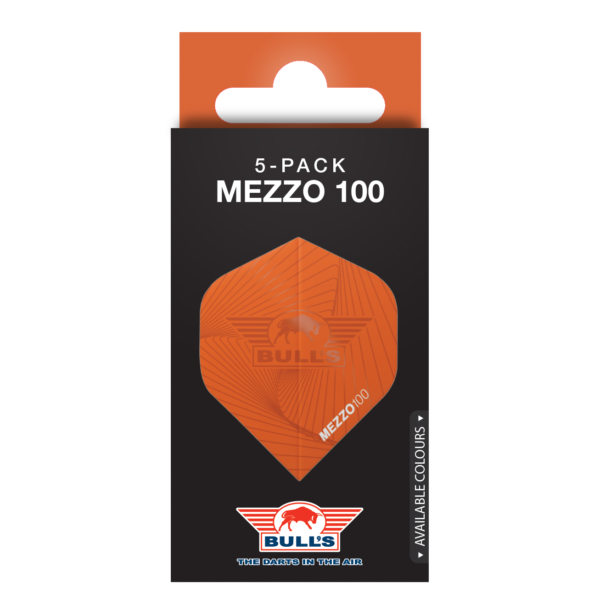 Mezzo 100 verpakking ORANJE Bull's Flights Mezzo 100 nr.2 Orange 5 Pack