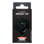 Mezzo 100 verpakking ZWART Bull's Flights Mezzo 100 nr.2 Black 5 Pack