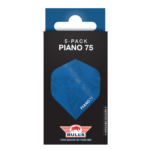Piano 75 verpakking BLAUW Bull’s Piano 75 No.2 Flights Blue 5 Pack