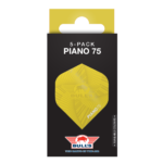 Piano 75 verpakking GEEL Bull’s Piano 75 No.2 Flights Yellow 5 Pack