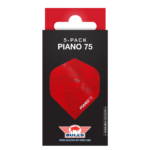 Piano 75 verpakking ROOD Bull’s Piano 75 No.2 Flights Red 5 Pack