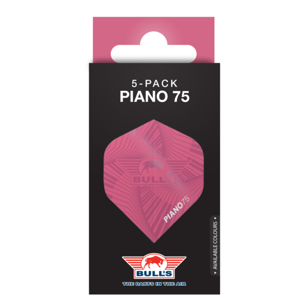 Piano 75 verpakking ROZE Bull’s Piano 75 No.2 Flights Pink 5 Pack