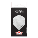 Piano 75 verpakking WIT Bull’s Piano 75 No.2 Flights White 5 Pack