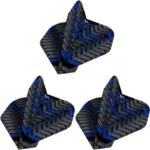 mission-vex-flights blue MISSION - Vex - Dart Flights - 100 Micron - No2 - Black & Blue