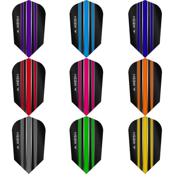 Mission – Shades – Dart Flights – 100 micron – No6 – Shape- Black