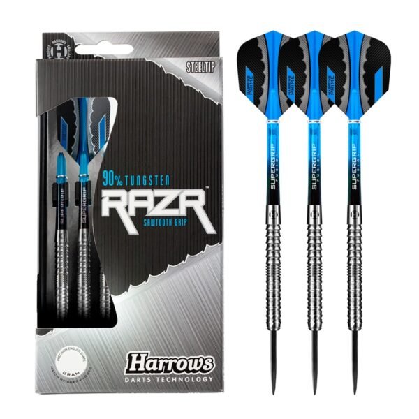 5017626016877_01 Harrows Razr Parallel 90% Tungsten Steeltip Darts 21 Gram