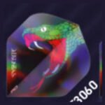 5021921084011_01 Red Dragon - Peter Wright Snakebite Holographic Black Green - Dart Flights - Standard No.2 - 100 Micron