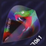 5021921084028_01 Red Dragon - Peter Wright Snakebite Holographic Black - Dart Flights - Kite - 100 Micron