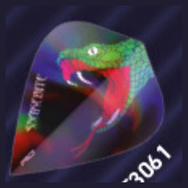 Red Dragon - Peter Wright Snakebite Holographic Black - Dart Flights - Kite - 100 Micron