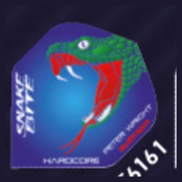 Red Dragon - Peter Wright Snakebite Blue Snake - Dart Flights - Standard No.2 - 100 Micron