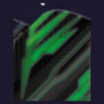 Red Dragon - Hardcore Radical Black & Green - Dart Flights - Standard No.2 - 100 Micron