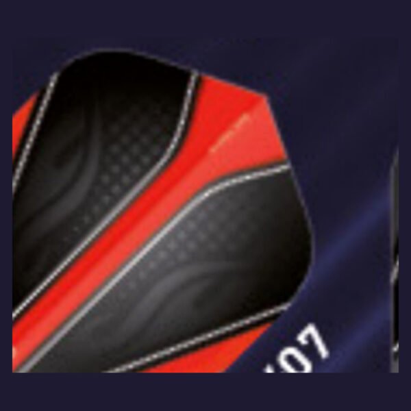 Red Dragon - Hardcore Radical Red & Black - Dart Flights - Standard No.2 - 100 Micron