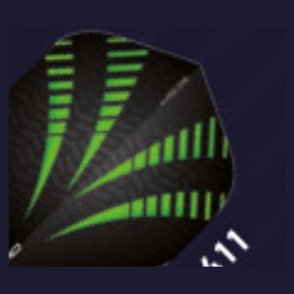 Red Dragon - Hardcore Radical Black & Green - Dart Flights - Standard No.2 - 100 Micron