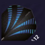 Red Dragon - Hardcore Radical Black & Blue - Dart Flights - Standard No.2 - 100 Micron