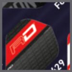 Red Dragon - Hardcore XT Black & Red - Dart Flights - Standard No.2 - 100 Micron