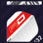 Red Dragon - Hardcore XT White & Red - Dart Flights - Standard No.2 - 100 Micron