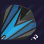 Red Dragon - Hardcore Radical Black & Blue - Dart Flights - Standard No.2 - 100 Micron