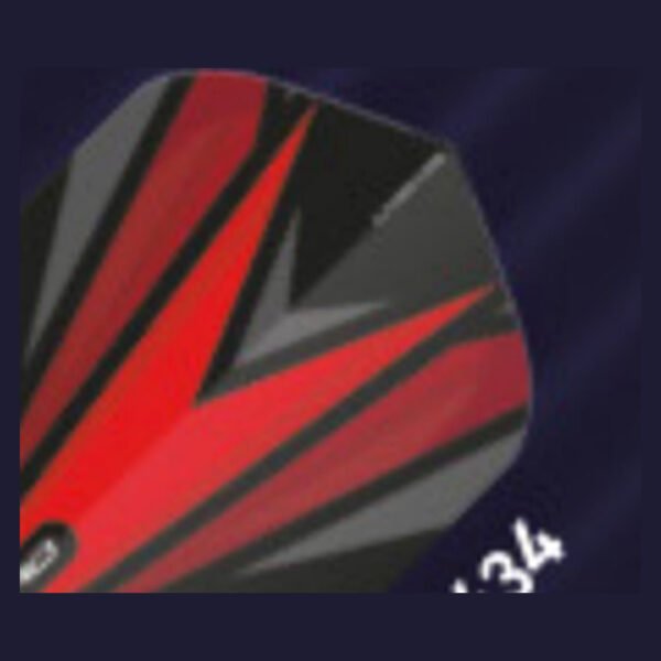 Red Dragon - Hardcore Radical Black & Red - Dart Flights - Standard No.2 - 100 Micron