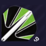 Red Dragon - Hardcore Radical Black & Green - Dart Flights - Standard No.2 - 100 Micron