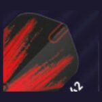 Red Dragon - Hardcore Radical Black & Red - Dart Flights - Standard No.2 - 100 Micron
