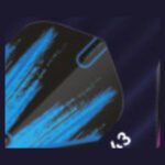 Red Dragon - Hardcore Radical Black & Blue - Dart Flights - Standard No.2 - 100 Micron
