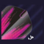 Red Dragon - Hardcore Radical Black & Pink - Dart Flights - Standard No.2 - 100 Micron