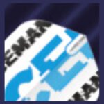Red Dragon - Gerwyn Price White & Blue Logo - Dart Flights - Standard No.2 - 100 Micron