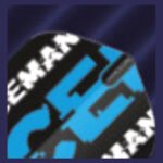 Red Dragon - Gerwyn Price Black & Blue Logo - Dart Flights - Standard No.2 - 100 Micron