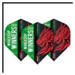 Red Dragon - Hardcore World Cup Winners Black Red & Green - Dart Flights - Standard No.2 - 100 Micron