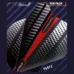 Red Dragon - Hardcore Radical Red & Black - Dart Flights - Standard No.2 - 100 Micron