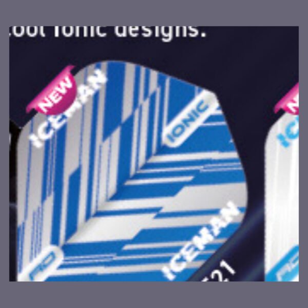 Red Dragon - Gerwyn Price Hardcore Ionic Blue & White Stripe - Dart Flights - Standard No.2 - 100 Micron