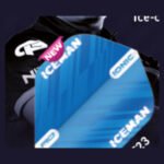 Red Dragon - Gerwyn Price Hardcore Ionic Dark Blue & Light Blue Stripe - Dart Flights - Standard No.2 - 100 Micron