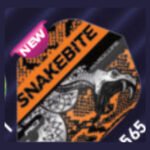 5021921088583_01 Red Dragon - Peter Wright Snakebite Coiled Snake Orange - Dart Flights - Standard No.2 - 100 Micron