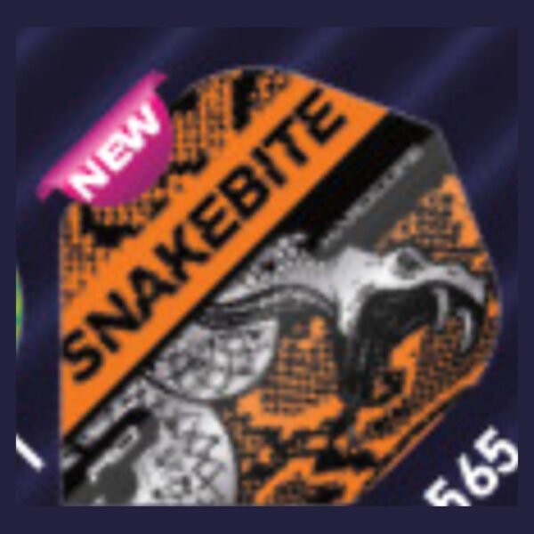 Red Dragon - Peter Wright Snakebite Coiled Snake Orange - Dart Flights - Standard No.2 - 100 Micron