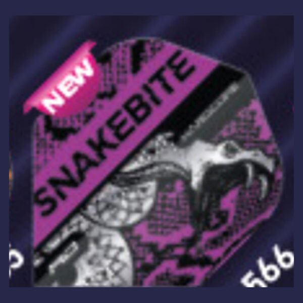 5021921088590_01 Red Dragon - Peter Wright Snakebite Coiled Snake Purple - Dart Flights - Standard No.2 - 100 Micron