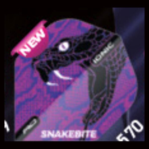 Red Dragon - Peter Wright Snakebite Ionic Snake Head Purple - Dart Flights - Standard No.2 - 100 Micron