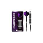 5057270087885_01 Designa Hurricane V2 Black Knurl 80% Tungsten Steeltip Dartpijlen 26 Gram